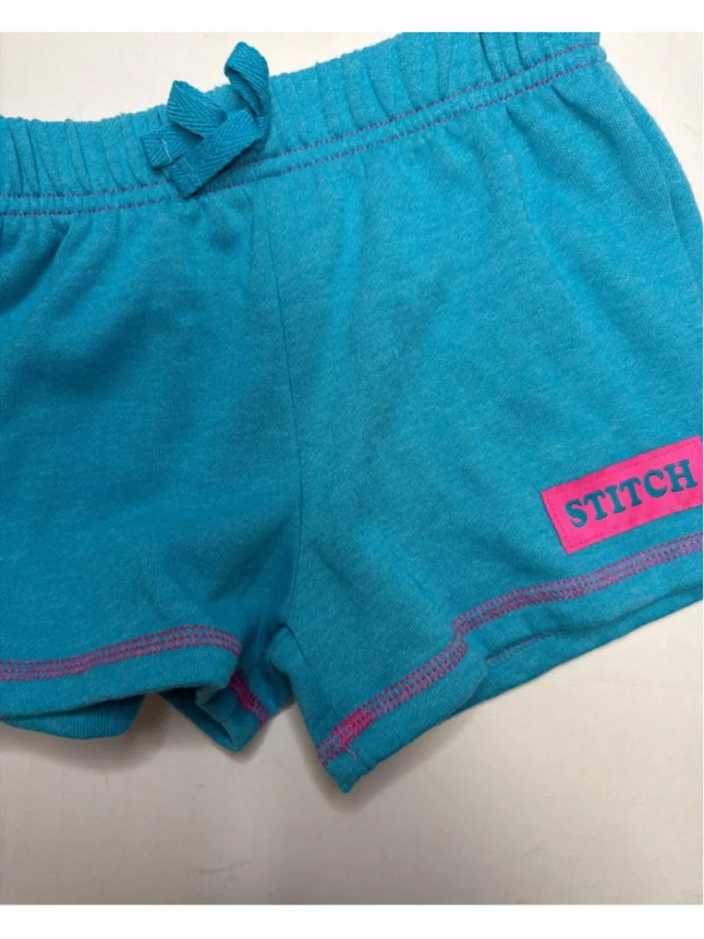 Girls Disney Stitch Matching Set Size 5 Shorts Sweatshirt